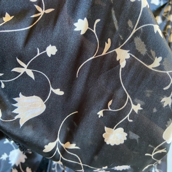 Vintage Black Lace Maxi Slip Dress Nightgown Boudoir Trad Sheer Floral Lace M - Picture 11 of 11